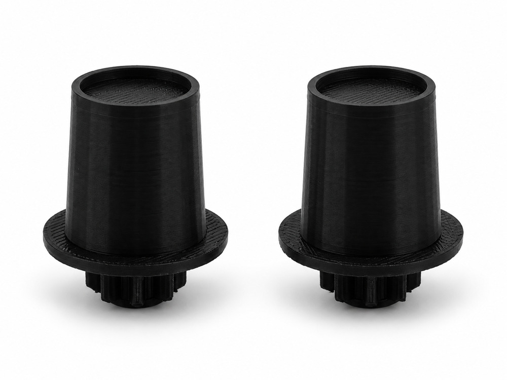 Brother KH-588 KH-587 KH-585 Slide Dial Knob Replacement Black PETG 2 Pack